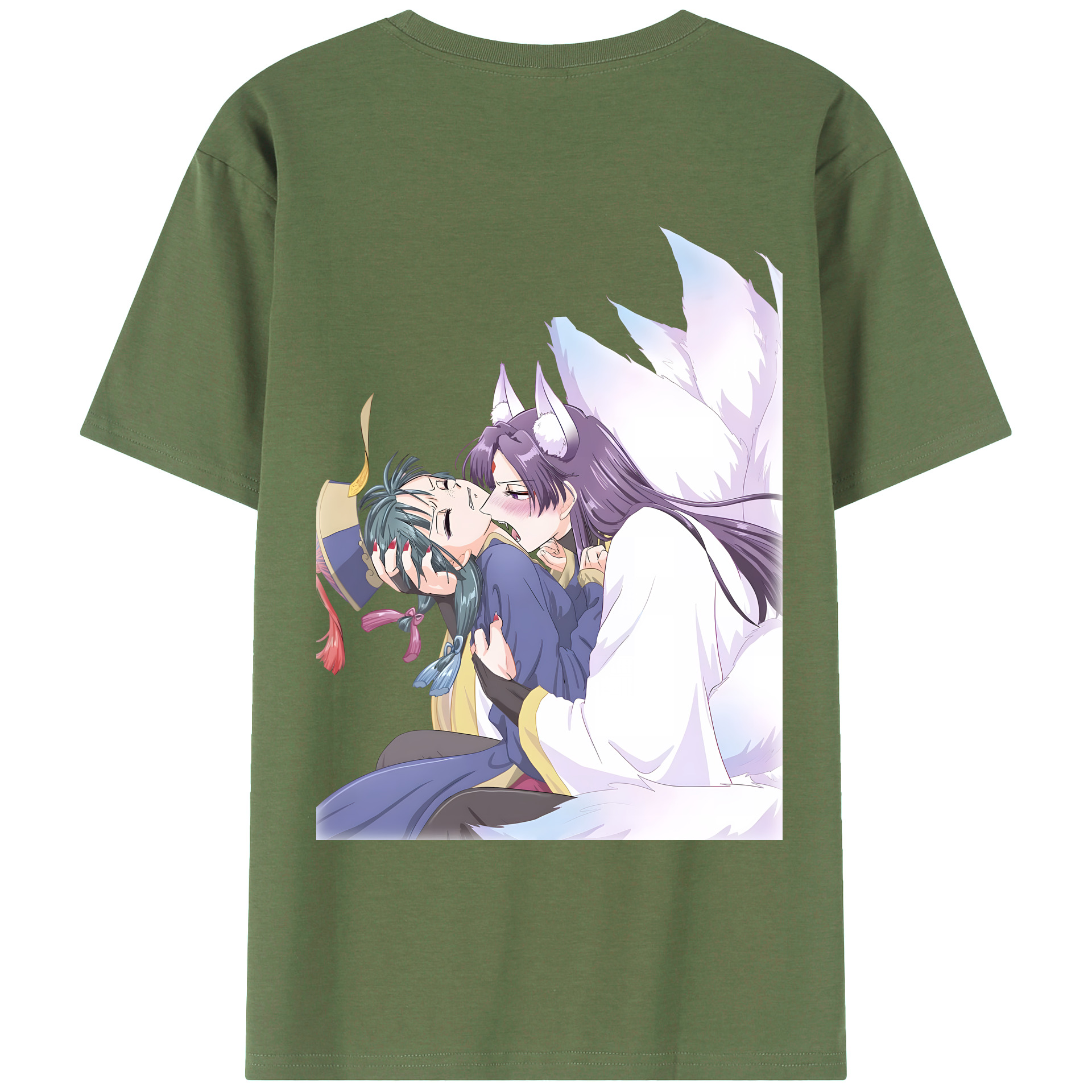 （画像用） 薬屋のひとりごと The Apothecary Diaries 綿100％ メンズ半袖Tシャツ（バックプリント） 通気性